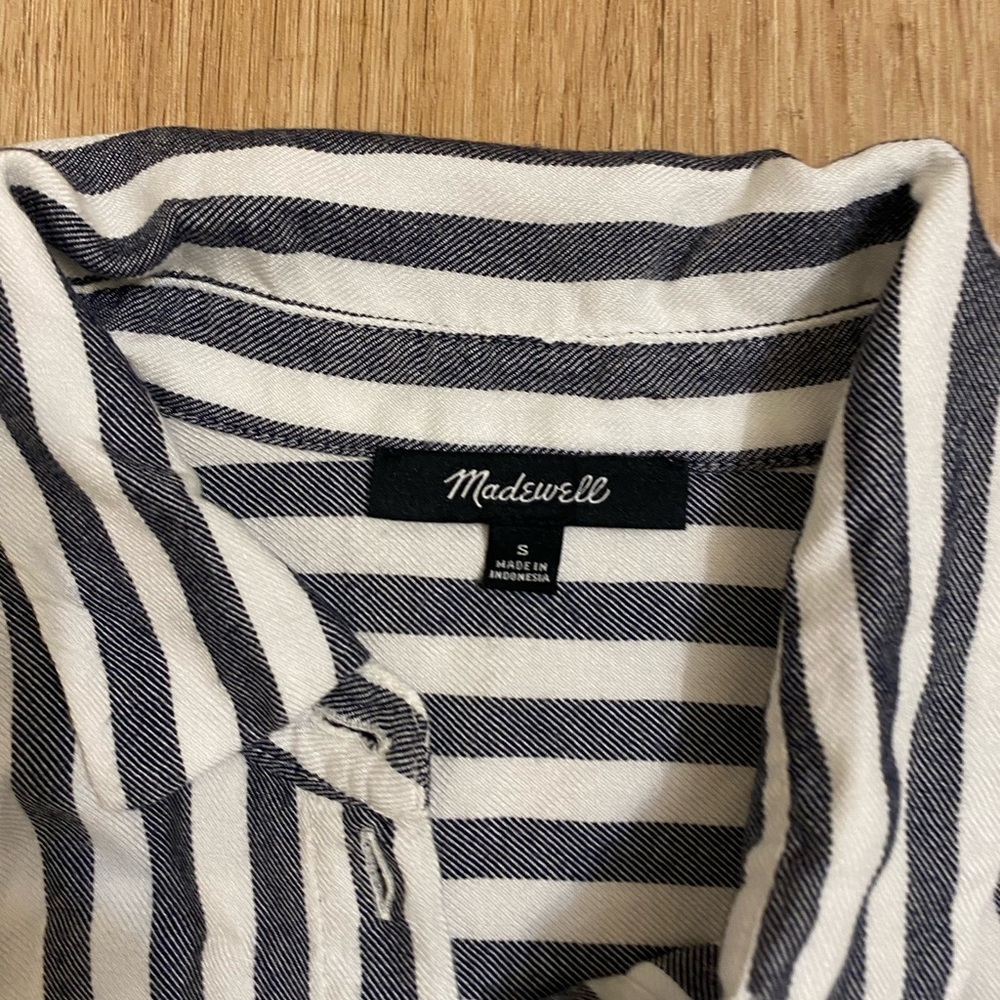 Madewell gray and White Striped Dress - Picture 6 of 7